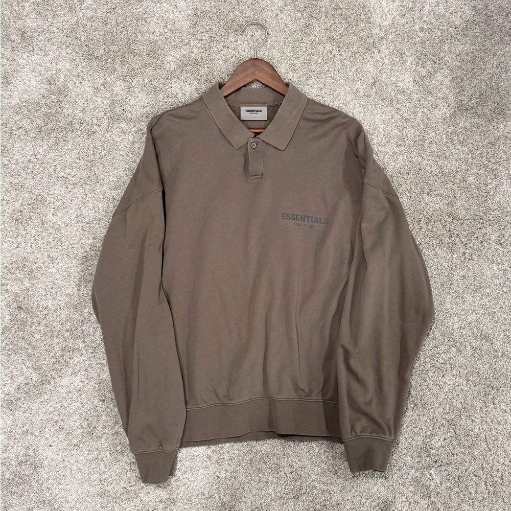 Essentials Fear of God Men's Taupe Polo Shirt